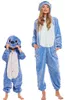 Pigiama Kigurumi Onesie Stitch Costume Blu per bambini Anteprima dell’immagine prodotto 8