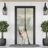 A dog is coming through a magnetic screen door on a house. Náhled obrázku produktu