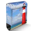 Edelstahl Briefkasten mit Zeitungsfach Leuchtturm Produktbild-Vorschau 3