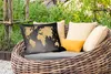 MuchoWow® Outdoor Kissen - Weltkarte - Blätter - Blumen - Produktbild-Vorschau 3