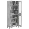 vidaXL Highboard Betongrau 69,5x34x180 cm Holzwerkstoff Produktbild-Vorschau 3
