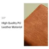 A close-up of a brown leather-like material with stitching, next to text describing the product. Náhľad obrázku produktu