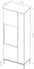 Vitrinenschrank QUERTY QT-07 Vitrine Regalschrank Produktbild-Vorschau 2