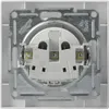 The back of a white electrical socket with metal mounting bracket. Anteprima dell’immagine prodotto