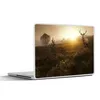 MuchoWow® Laptop Aufkleber Sticker Cover Hirsche - Nebel - Produktbild-Vorschau 1