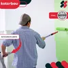 A person painting a wall with a paint roller on an extension pole. Produktbild-Vorschau