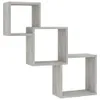 vidaXL Würfel-Wandregale Betongrau 68x15x68 cm Produktbild-Vorschau 1