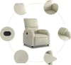 vidaXL Relaxsessel Creme Kunstleder Produktbild-Vorschau 8