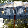 Sonnenschirm Bali Schirm 180 cm Hellblau Gold Bemalung Produktbild-Vorschau 2