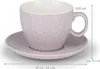 Cappuccino-Tassen Set 8 tlg., Keramik Tasse mit Untertasse, Produktbild-Vorschau 2