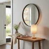 MasterLED E27 Tischleuchte Boho Holz & Stoff Weiß 30cm, Produktbild-Vorschau 7
