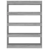 vidaXL Bücherregal/Raumteiler Grau Sonoma 100x30x135 cm Produktbild-Vorschau 3