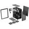 An exploded view of a computer case and its components, laid out on a white background. Anteprima dell’immagine prodotto