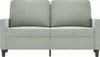 vidaXL 2-miestna pohovka Light Grey 120 cm Velvet Náhľad obrázku produktu 3