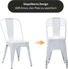 Duhome Chaises de bistrot Chaise en métal Lot de 2 en fer Voir les images du produit 4
