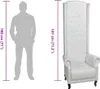 vidaXL Fauteuil à haut dossier Blanc Similicuir Voir les images du produit 6