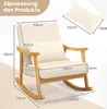 COSTWAY 78x66x83cm sedia a dondolo in legno, poltrona, Anteprima dell’immagine prodotto 3