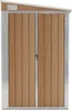 vidaXL Capannone attaccato Marrone 118x382x178 cm Acciaio Anteprima dell’immagine prodotto 3