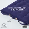 HOMESCAPES 6er Set Stuhlkissen 40x40 cm dunkelblau – Produktbild-Vorschau 6