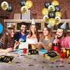 18. Geburtstag Dekoration Set, 36-teilig, Schwarz/Gold Voir les images du produit