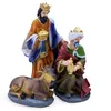 XL Weihnachtskrippe Figuren Set - 10-teilig - Krippen Stall Produktbild-Vorschau 4