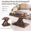 COSTWAY Couchtisch, Wohnzimmertisch mit Holzoptik & Breiten Produktbild-Vorschau 4
