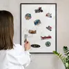 Magnettafel 70x50 cm mit schwarzem Rahmen - Magnetische Produktbild-Vorschau 2