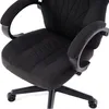 A close-up view of a black office chair, focusing on the seat and armrests. Produktbild-Vorschau