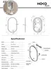HOKO Badspiegel LED 60x100 Wandspiegel Oval mit Produktbild-Vorschau 7
