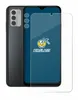 A smartphone with a screen protector placed over its screen, presented on a white background. Produktbild-Vorschau