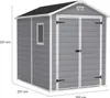 KETER Manor 6x8 záhradný domček, grafit, plastový záhradný Produktbild-Vorschau 3