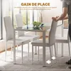 HOMCOM Ensemble table à manger avec 4 chaises, table de Voir les images du produit 3