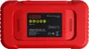 The back of a red diagnostic tool with a black label showing product information. Produktbild-Vorschau
