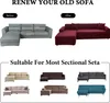 Sofabezug Ecksofa L Form Sofa Überwürfe Stretch Produktbild-Vorschau 8