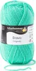 A ball of green yarn with a label. Produktbild-Vorschau