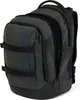 A black backpack with a textured, reflective surface. Produktbild-Vorschau