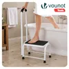 VOUNOT® Metall Tritthocker, Trittstufe mit Handlauf & Produktbild-Vorschau 2