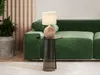 LED Tischlampe mit Keramikfuß Holzoptik & Lampenschirm Produktbild-Vorschau 5