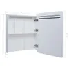 vidaXL Armadio a specchio LED 68x9x80 cm Anteprima dell’immagine prodotto 7