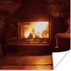 MuchoWow® Poster Kamin mit offener Tür 100x100 cm - Produktbild-Vorschau 1