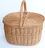 Picknickkorb mit zwei Deckel aus Weide (40 x 30 cm - 1F) Produktbild-Vorschau 1
