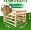 Moderner Komposter aus Lärchenholz Massivholz Produktbild-Vorschau 3