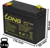 Kung Long Akku WP7-6S 6V 7Ah AGM Blei Vlies wartungsfrei Produktbild-Vorschau 2