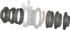 An exploded view of a light baffle assembly, showing individual components separated. Produktbild-Vorschau