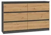 Komoda MALWA M6 120 Antracit + dub artisan Náhled obrázku produktu 1