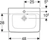 Geberit Handwaschbecken RENOVA PLAN 500x380mm mit Hahnloch Produktbild-Vorschau 6
