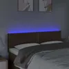LED Kopfteil Dunkelbraun 144x5x78/88 cm Stoff Produktbild-Vorschau 3