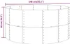 A diagram showing the dimensions of a raised garden bed. Náhľad obrázku produktu