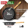 Gusseisenpfanne 26cm Gußeisenpfanne 65mm hoch mit Holzgriff Produktbild-Vorschau 2