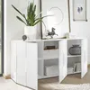 CALICOSY - Buffet Dama 3 portes style damier - L181 cm Voir les images du produit 3